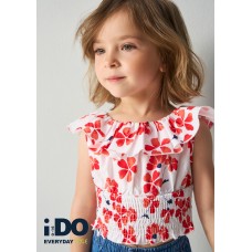 RED FLOWER SHORT SLEEVED SHIRT